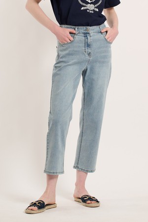 [25SU] 백밴딩 스트레이트 데님 팬츠 - LIGHT BLUE B5M4P39051