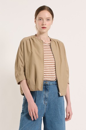 [25SU] 셔링 7부 점퍼 - M BEIGE B5M4R18172