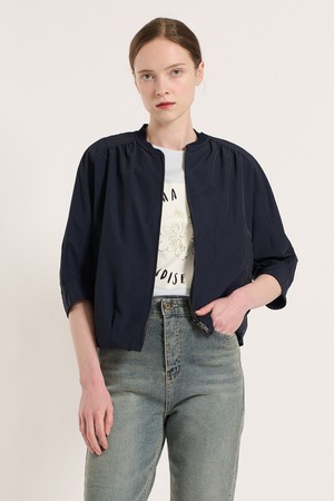 [25SU] 셔링 7부 점퍼 - NAVY B5M4R18155