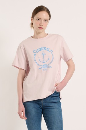 [25SU] 썸머 프린팅 티셔츠 - LIGHT PINK B5M4X48221