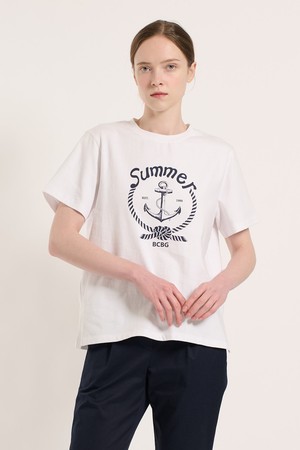 [25SU] 썸머 프린팅 티셔츠 - WHITE B5M4X48210