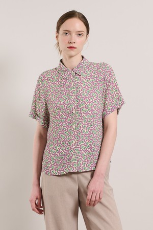 [25SU] 플라워 프린트 블라우스 - PINK A5M4B48522