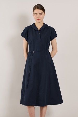 [25SU] 반오픈 플레어 서커 원피스  - DARK NAVY A5M4O68156