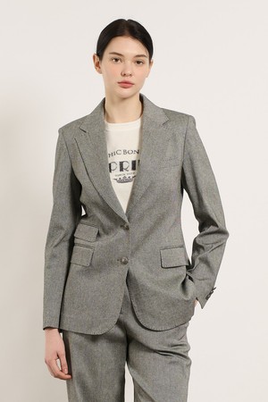 [25SU] 블랙 앤 화이트 자켓 - BLACK B5M3J11599