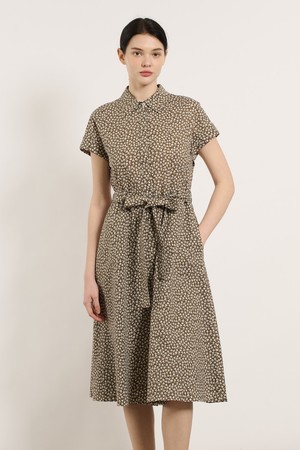 [25SU] 스몰 플라워 프린팅 원피스 - BROWN B5M4O62574