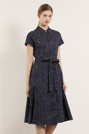 [25SU] 스몰 플라워 프린팅 원피스 - NAVY B5M4O62555