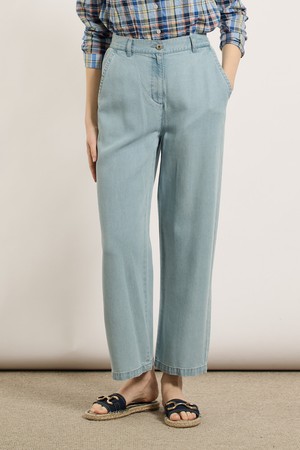 [25SU] 백밴딩 롱 데님 팬츠 - LIGHT BLUE B5M4P36051