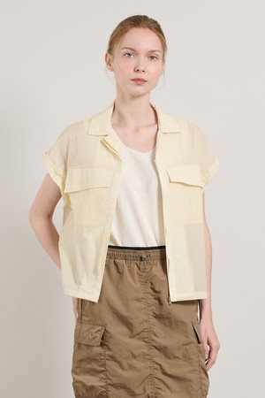 [25SU] 포켓 집업 점퍼 - LIGHT YELLOW A5M3G17331