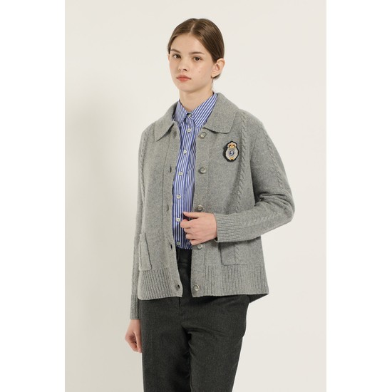 [25WT] 케이블 카라 가디건 - MULTI M GRAY B5D9K10897