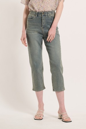 [25SU] 하이웨이스트 데님 팬츠 - M BLUE B5M3G37053