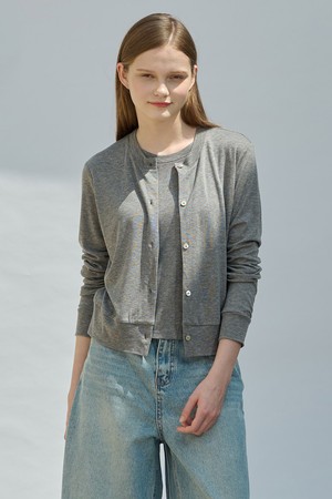 [25SU] 라운드 져지 탑 - MULTI M GRAY A5M4I49297