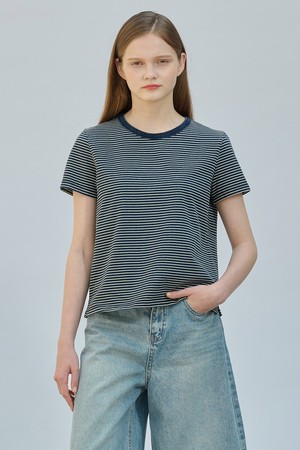 [25SU] 라운드 스트라이프 져지 - NAVY A5M4I49355