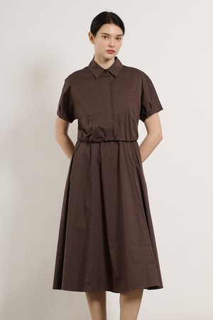 [25SU] 셔링 웨이스트 원피스 - BROWN B5M4O63074