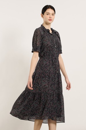 [25SU] 에스닉 프릴 캉캉 원피스 - DARK NAVY B5M5O63856