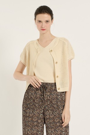 [25SU] 크로셰 니트 가디건 - CREAM B5B5K12614