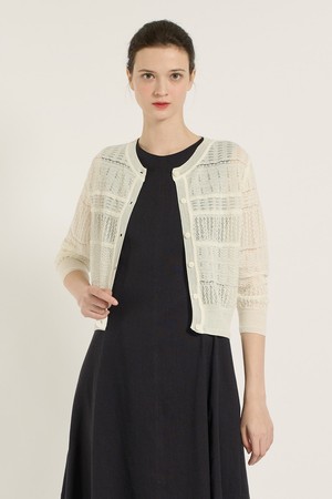 [25SU] 스카시 프릴 가디건 - IVORY B5B5K12813