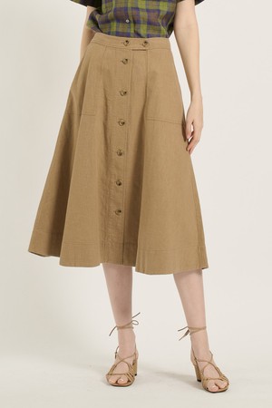 [25SU] 아웃포켓 A라인 스커트 - CAMEL B5B5S23480