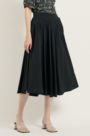 [25SU] 뒤허리밴딩 주름스커트 - DARK NAVY B5B4S21556