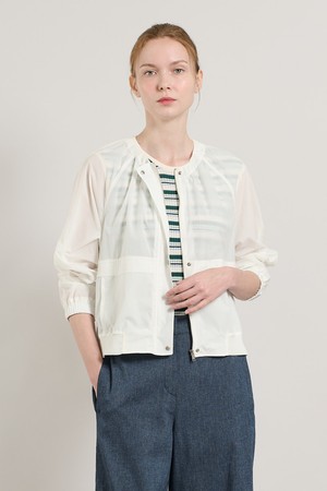 [25SU] 라운드넥 셔링 점퍼 - WHITE A5M4R16110