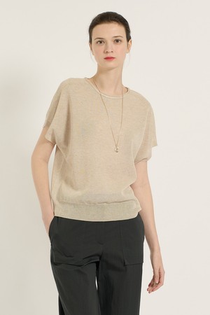 [25SU] 목걸이 옵션 홀가먼트 풀오버 - LIGHT BEIGE B5B5K42771