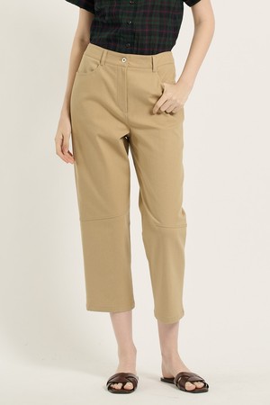 [25SU] 면 혼방 일자핏 팬츠 - M BEIGE B5C7P30372