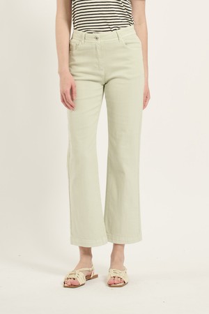 [25SU] 파스텔 컬러워싱 데님팬츠 - OLIVE B5B4P36044