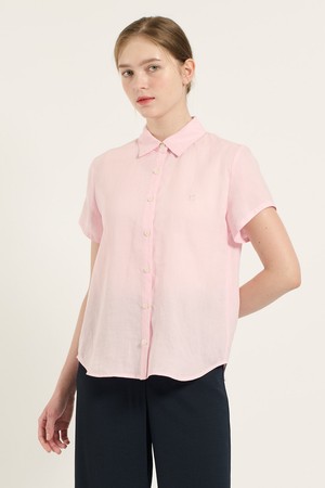 [25SU] 린넨 캡소매 셔츠 - LIGHT PINK B5B5B43321