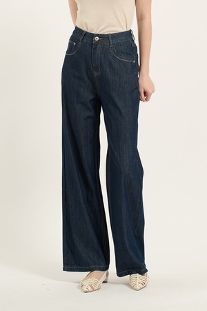 [25SU] 롱 와이드 데님 팬츠 - INDIGO B5B6P36460
