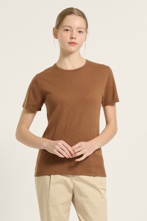 [25FA] 라운드넥 울 니트 - BRICK B5F8G49127