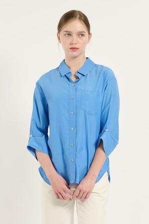 [25FA] 소매 비죠 변형 셔츠 - SKY BLUE B5C7B47652