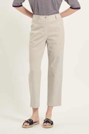 [25FA] 테이퍼드 면스판 팬츠 - LIGHT GRAY B5C7P37315