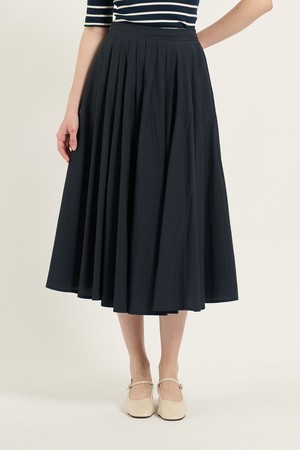 [25FA] 잔주름 스커트 - NAVY B5C7S20155