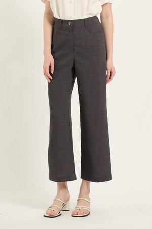 [25FA] 폴리 혼방 와이드 팬츠 - DARK BROWN B5C7P30275