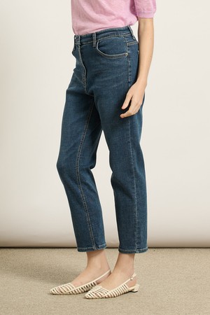 [25SU] 캐주얼 스트레이트 데님 팬츠 - M BLUE B5M4G38053