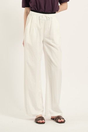 [25FA] 배색 밴딩 팬츠 - WHITE B5C7P37810