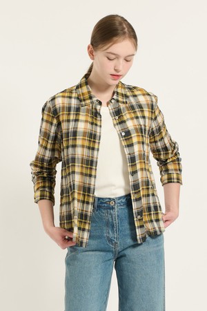[25FA] 요루체크원단 셔츠 - MUSTARD B5C7B40433