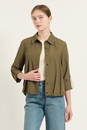 [25FA] 밑단 스트링 셔츠 - KHAKI B5C8B48145