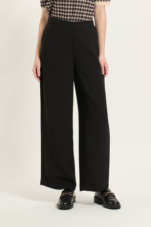[25FA] 뒷밴딩 와이드 팬츠 - BLACK B5C8P32999