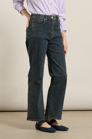 [25FA] 밴딩 워싱 데님 - DARK BLUE A5F8P35354