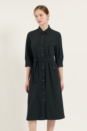 [25FA] 셔츠카라 일자핏 원피스 - DARK NAVY B5C8O68556