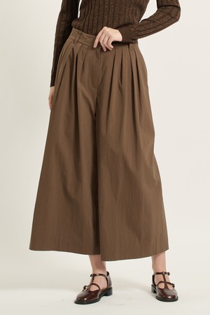 [25FA] 투 턱 와이드 팬츠 - M BROWN B5C7P31579