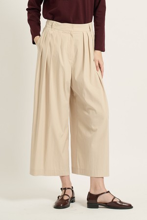 [25FA] 투 턱 와이드 팬츠 - LIGHT BEIGE B5C7P31571
