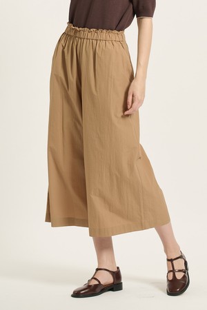 [25FA] 밴드 셔링 와이드 팬츠 - M BEIGE B5C7P37172