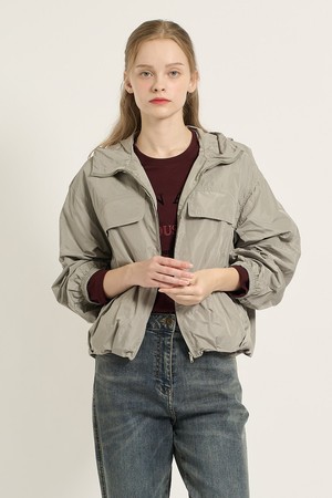 [25FA] 홑겹 후디 집업 점퍼  - LIGHT GRAY B5C8R16515