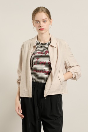 [25FA] 셔링 포인트 블라우스 - LIGHT PINK A5F7B40821