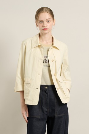 [25FA] 싱글 카라 자켓 - LIGHT BEIGE A5F7J10171