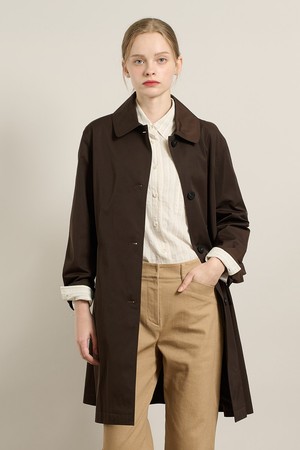 [25FA] 싱글 베이직트랜치 - DARK BROWN A5F8N70275