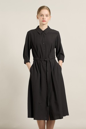 [25FA] 턱 포인트 원피스  - DARK GRAY A5F7O66317