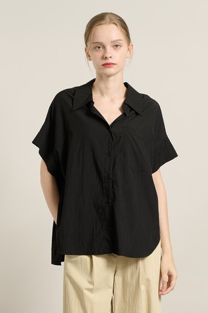 [25FA]  루즈핏 아우터 블라우스  - BLACK A5F8B49599