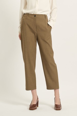 [25FA] 베기 슬림 팬츠 - M BROWN B5C8P32579